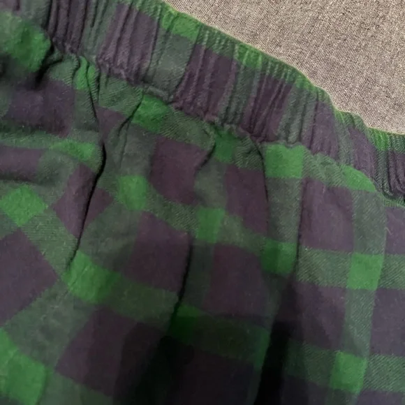 Eberjey Green and Black Plaid Pajama Shorts